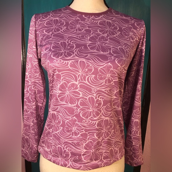 Patagonia Apilene Purple Floral Long Sleeve - Picture 13 of 14